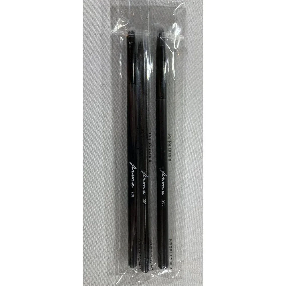 Firma Beauty 3 Pc Eye Makeup Brush Set 205/301/206 Precision Blending Detail NEW